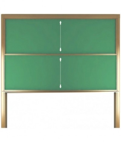 Tabla scolara verde culisanta pe verticala